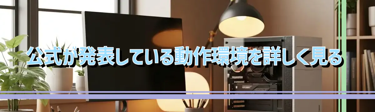 公式が発表している動作環境を詳しく見る