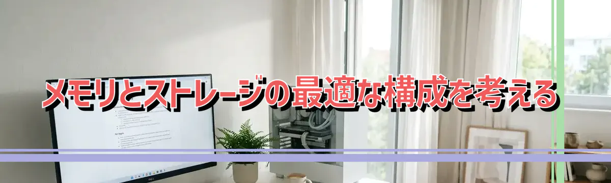 メモリとストレージの最適な構成を考える