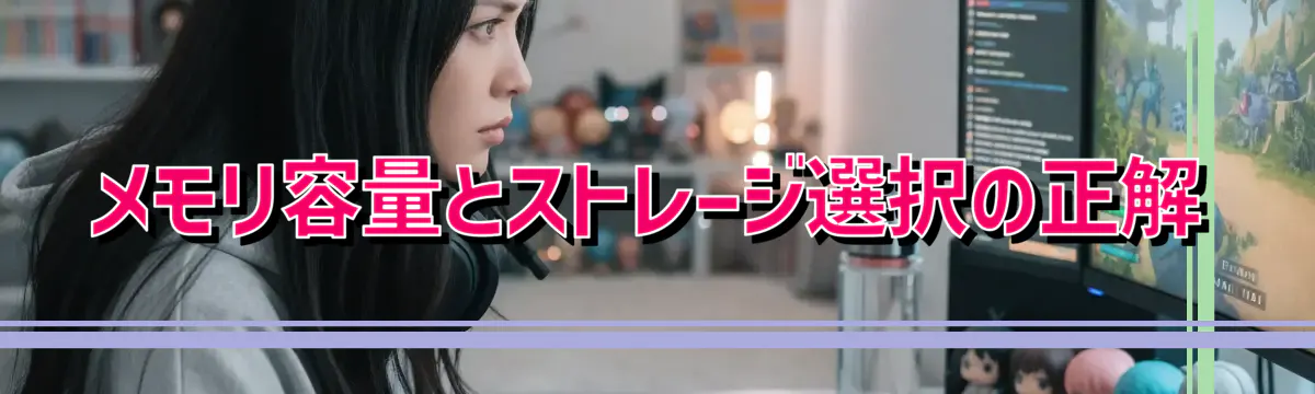 メモリ容量とストレージ選択の正解
