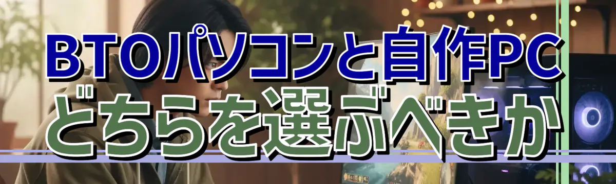 BTOパソコンと自作PCどちらを選ぶべきか