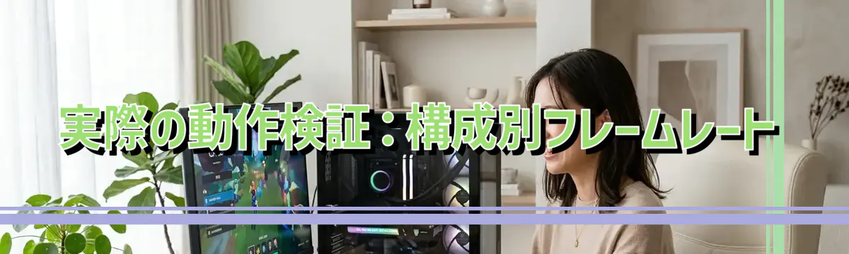 実際の動作検証:構成別フレームレート