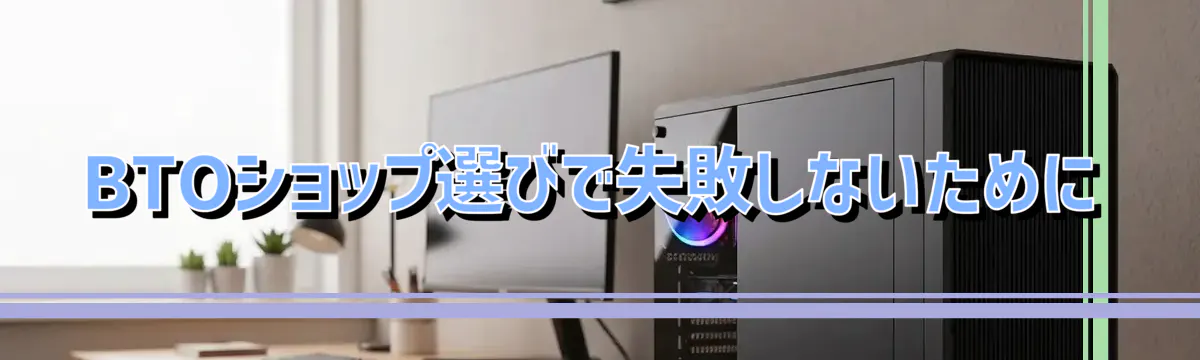BTOショップ選びで失敗しないために