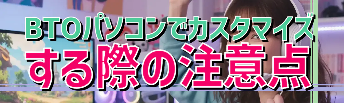 BTOパソコンでカスタマイズする際の注意点