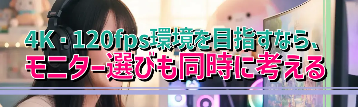 4K・120fps環境を目指すなら、モニター選びも同時に考える
