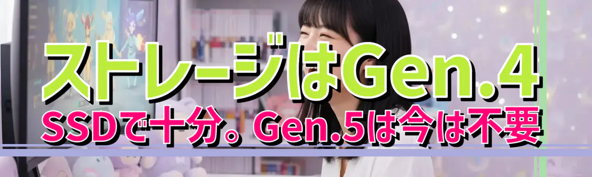 ストレージはGen.4 SSDで十分。Gen.5は今は不要