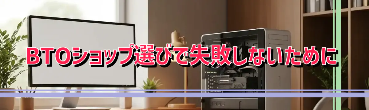 BTOショップ選びで失敗しないために