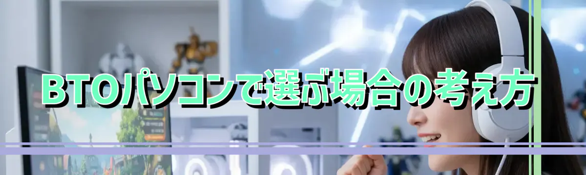 BTOパソコンで選ぶ場合の考え方
