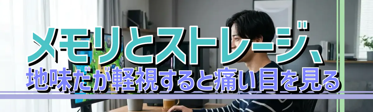 メモリとストレージ、地味だが軽視すると痛い目を見る