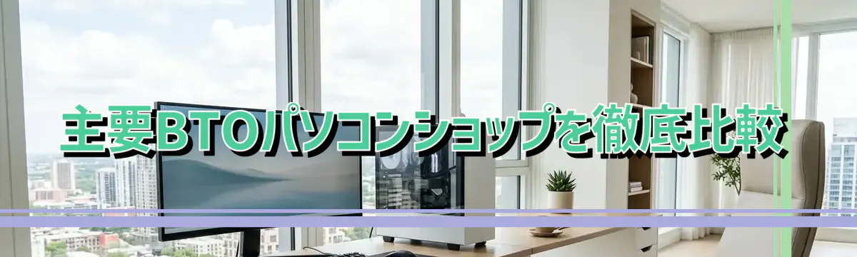 主要BTOパソコンショップを徹底比較