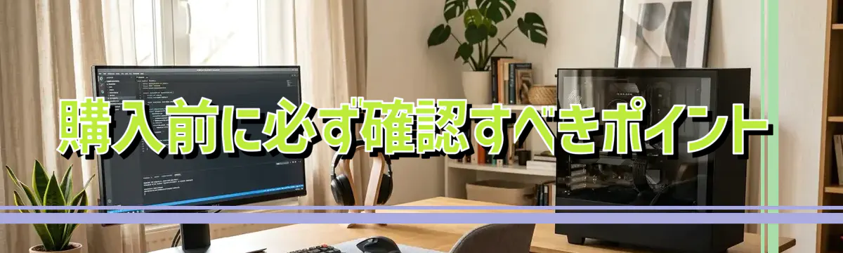 購入前に必ず確認すべきポイント