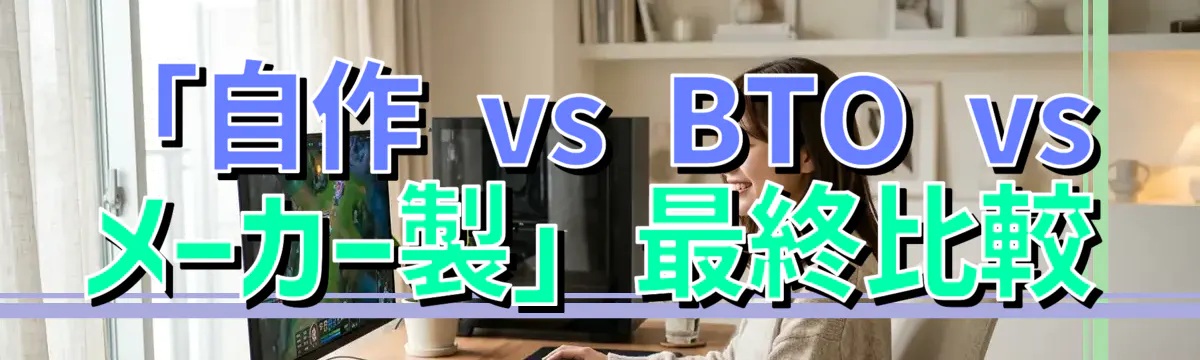 「自作 vs BTO vs メーカー製」最終比較